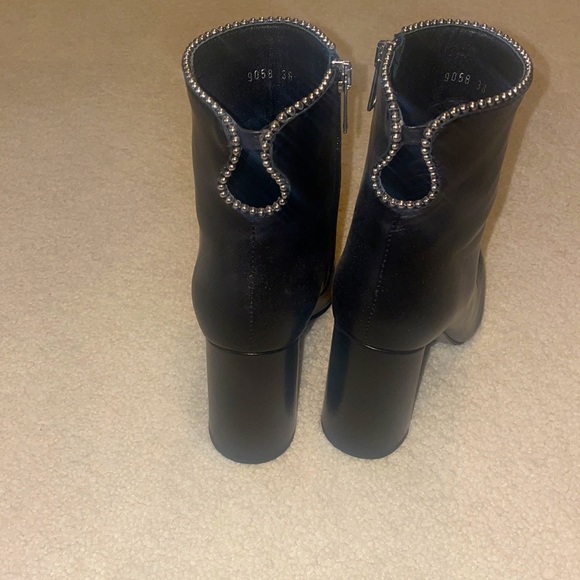 Studded Italian leather bootie - Picture 3 of 3